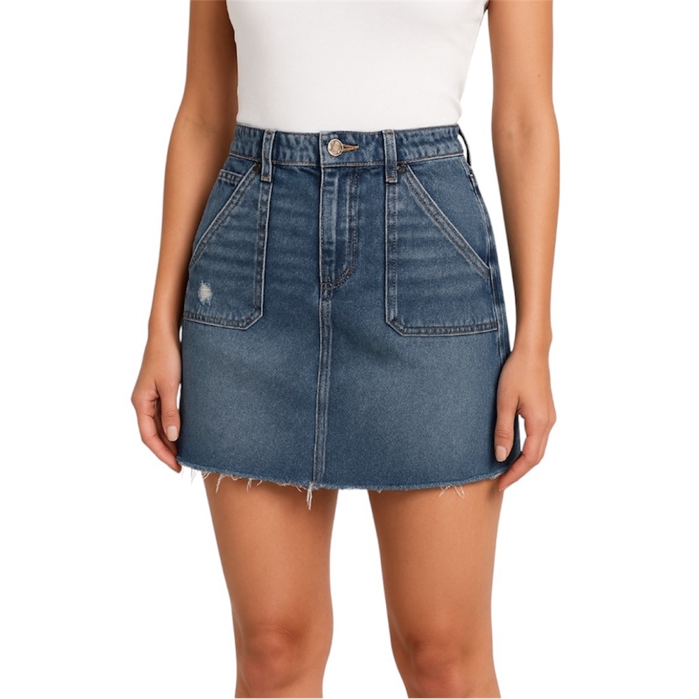 Kut From The Kloth Denim Jean Skirt Mini Dark Wash